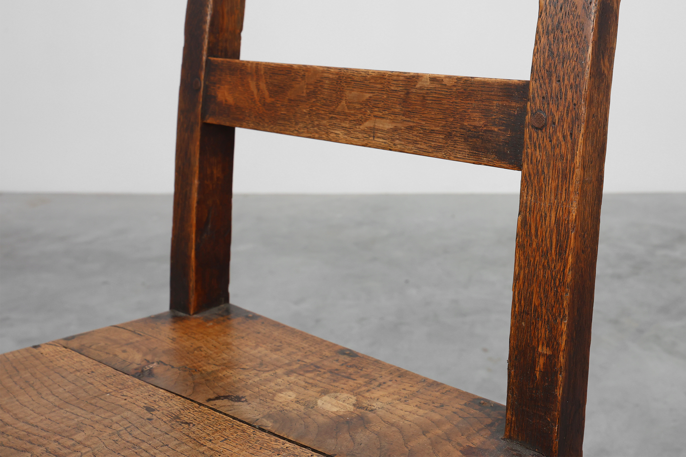 Antique late 19th century oak side chair, Belgiumthumbnail